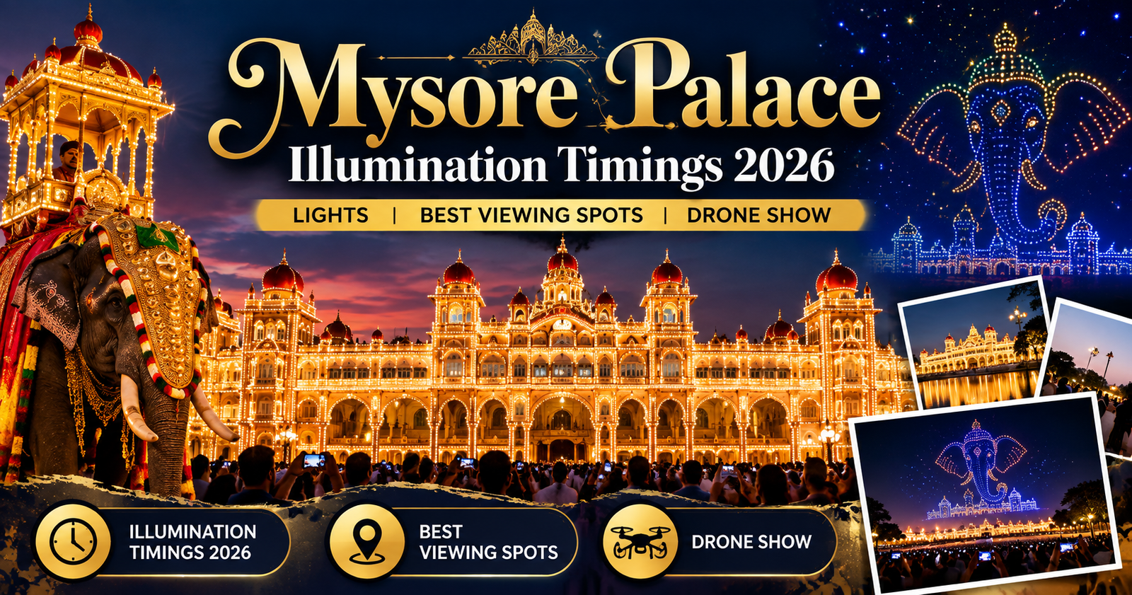 Mysore Palace Illumination Timings 2026